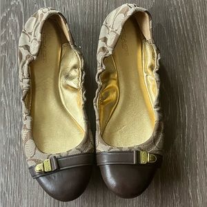 Coach women Delphine logo ballet flats loafers-8